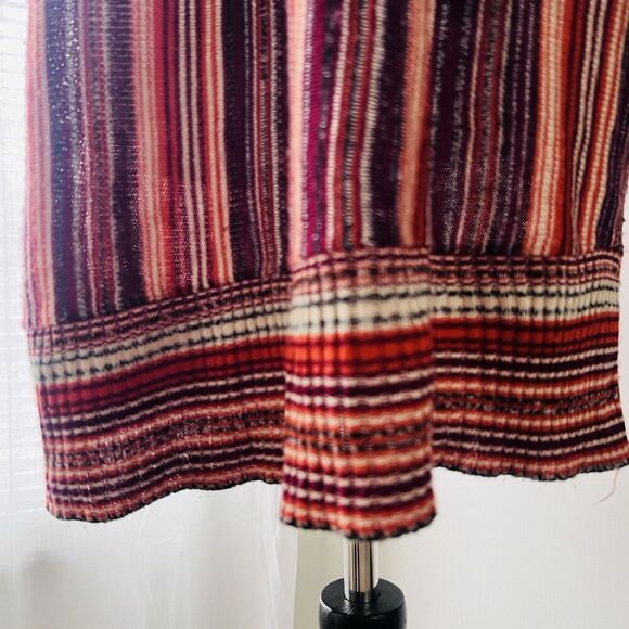 Studio 8 Burgundy Red Striped Knitted Lightweight Flowy Stretchy Blouse Plus 3X - Picture 4 of 6
